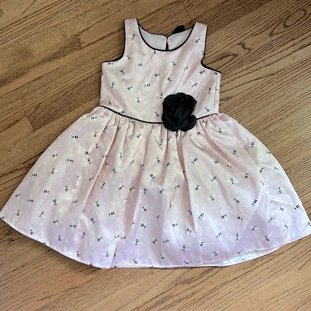 Girls sz 6 party dress. Pink and black